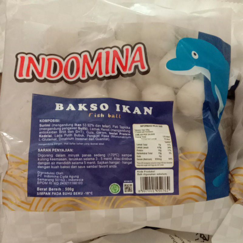 

Indomina Baso ikan berat 500gr