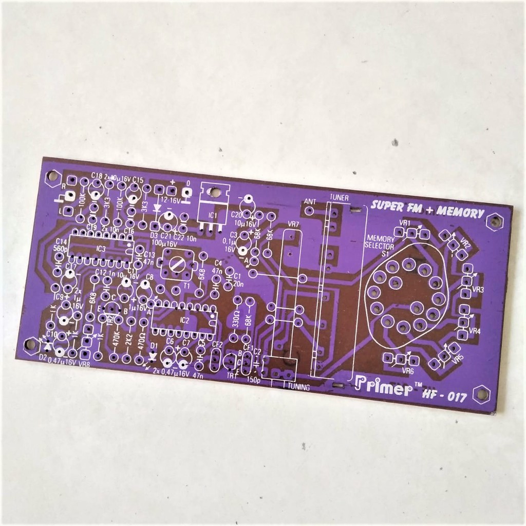 PCB - SUPER FM PLUS MEMORY . HF 017