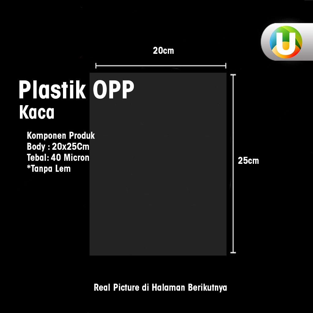 

[Isi 50Pcs] Plastik OPP Kaca Tanpa Lem 20x25Cm Untuk Souvenir Ulang Tahun Souvenir Amplop Lebaran