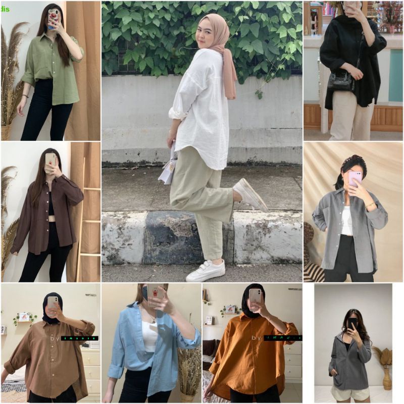 Kemeja wanita oversize linen / Olivia Shirt