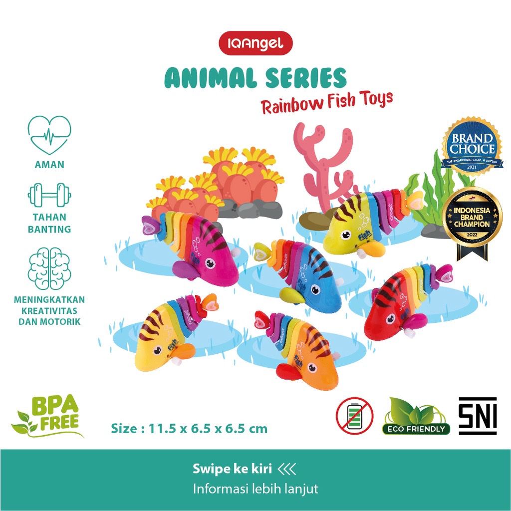 Mainana anak - IQ Angel Animals Toys Series fish / Octopus / Lion / Giraffe / Cow - Mainan Edukasi Bayi/Mainan Motorik Anak