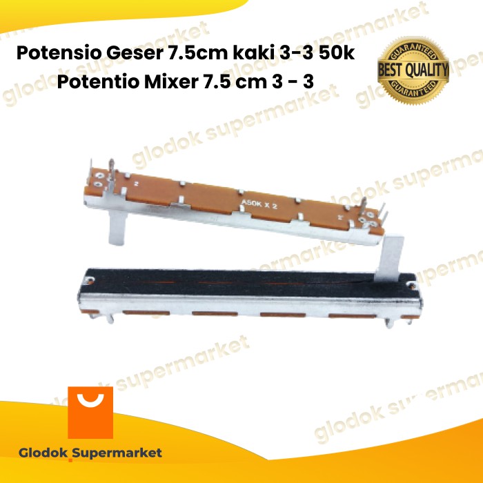 Potensio Geser 7.5cm kaki 3-3 50k Potentio Mixer 7.5 cm 3 - 3