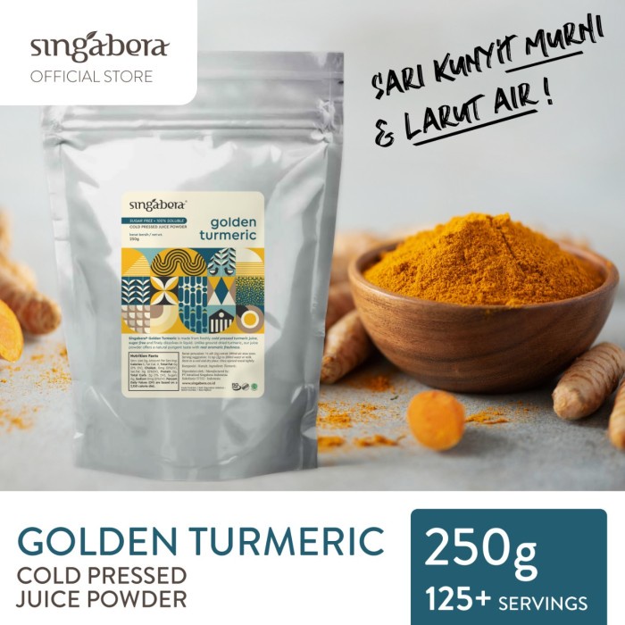 

Singabera Cold Pressed Turmeric Powder 250g - Serbuk Kunyit (BERKUALITAS)
