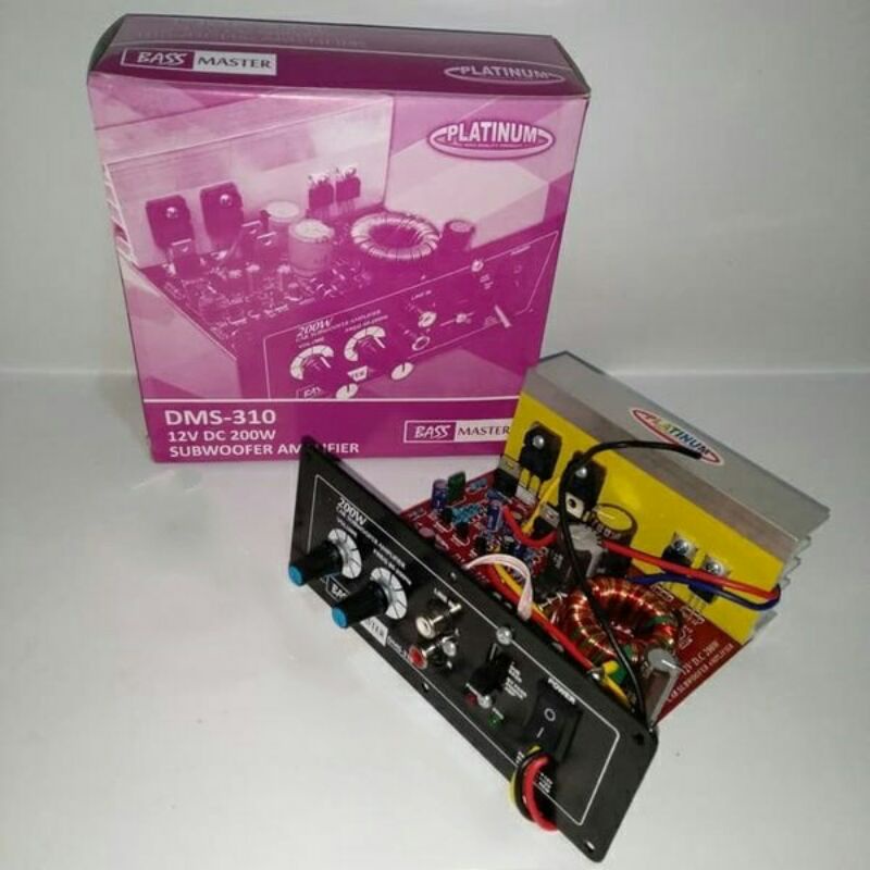 KIT POWER AMPLIFIER MOBIL 12V CAR AUDIO SUBWOOFER MONOBLOK DMS-310