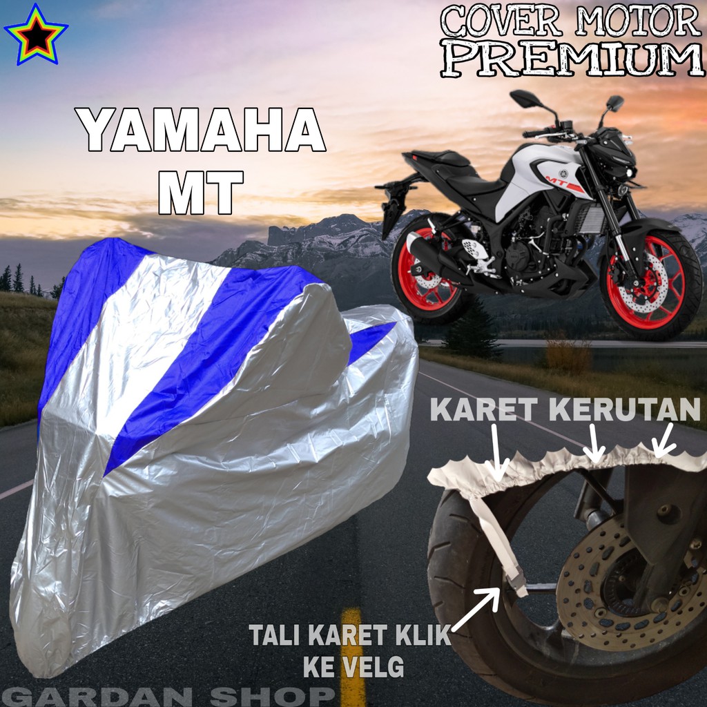 Sarung Motor YAMAHA MT Silver BIRU Body Cover Penutup Motor Yamaha Mt PREMIUM