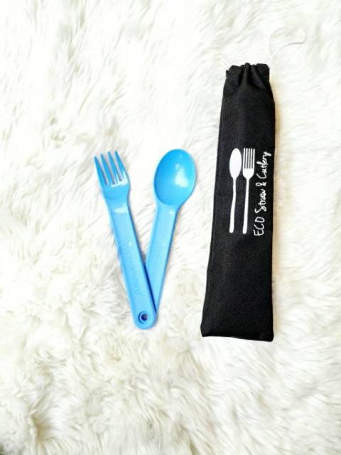 pouch sendok  / tas sendok/Eco straw &amp; cutlery / pouch sendok