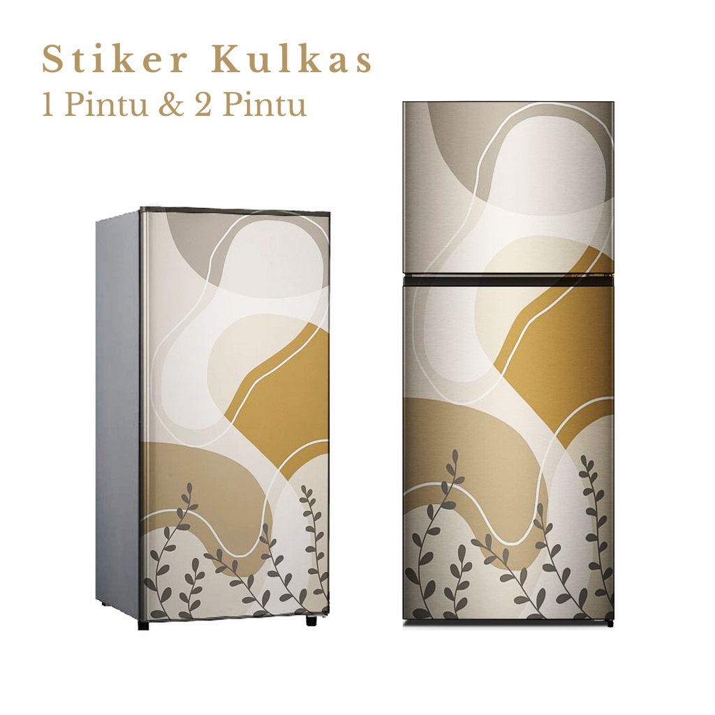 Stiker kulkas 1 pintu dan Stiker Kulkas 2 pintu motif Aesthetic Kode A-C1 - FM