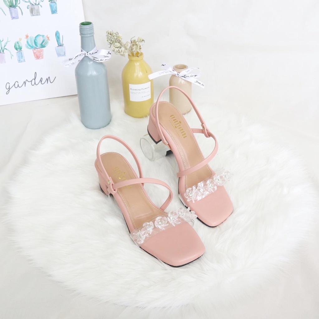 GLARISAMODA Aurora heels 5cm sandal wanita bunga payet nyaman