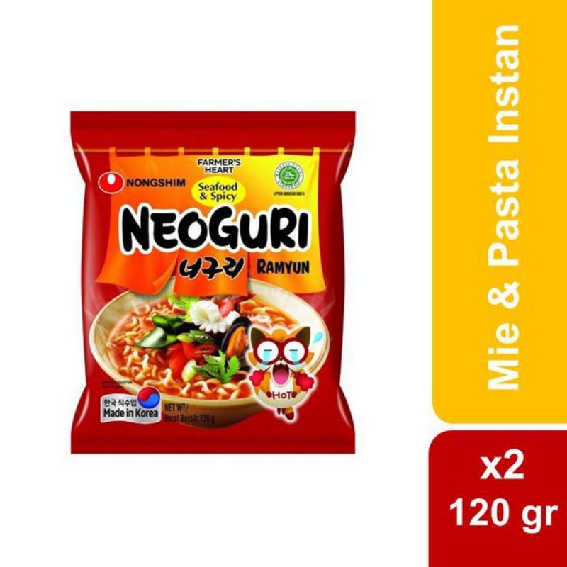 

NONGSHIM Neoguri Ramyun 120 gr Made in Korea x 2 Pcs [ORIGINAL KOREA 100%]