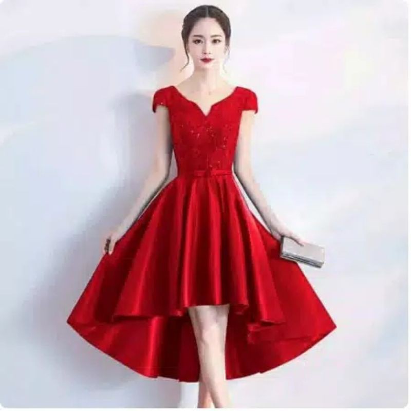 Baju Cheongsam Wanita Dewasa Dress Shanghai Imlek Sincia Remaja Merah Mini Maxi Murah Cewek Gaun