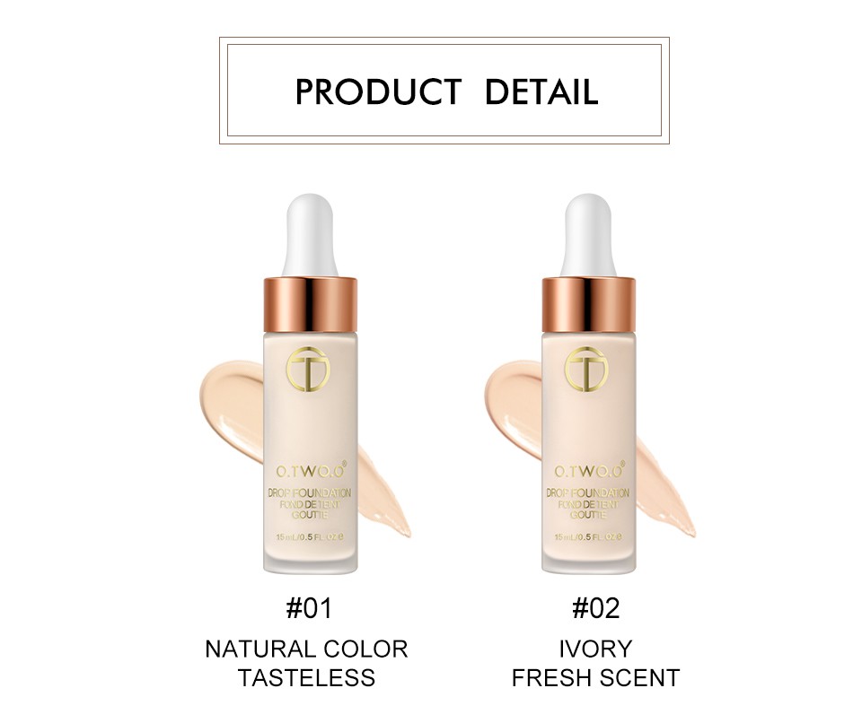 (READY &amp; ORI) O.TWO.O Otwoo Lightweight &amp; Perfect Drop Foundation 15ml - 9122