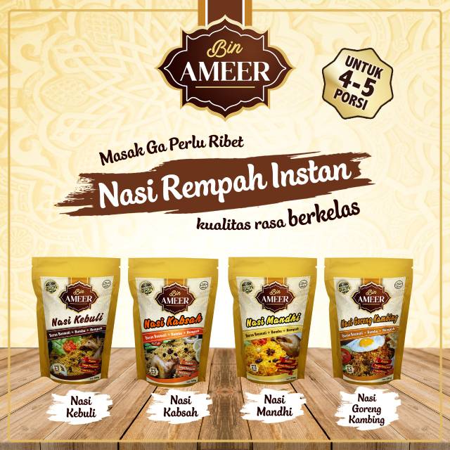 Bin ameer // nasi kebuli instant // nasi mandhi instant // nasi kabsah instant //