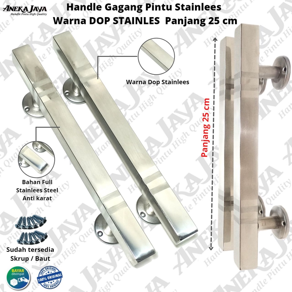 Handle Set Kunci Panjang 25 cm Murah /  Gagang pintu rumah / Pegangan pintu Rumah Minimalis Terbaru