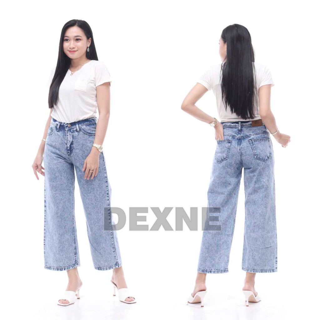 Kulot Jeans Celana Wanita Highwaist Korean Style Boyfriend Fashion Terlaris