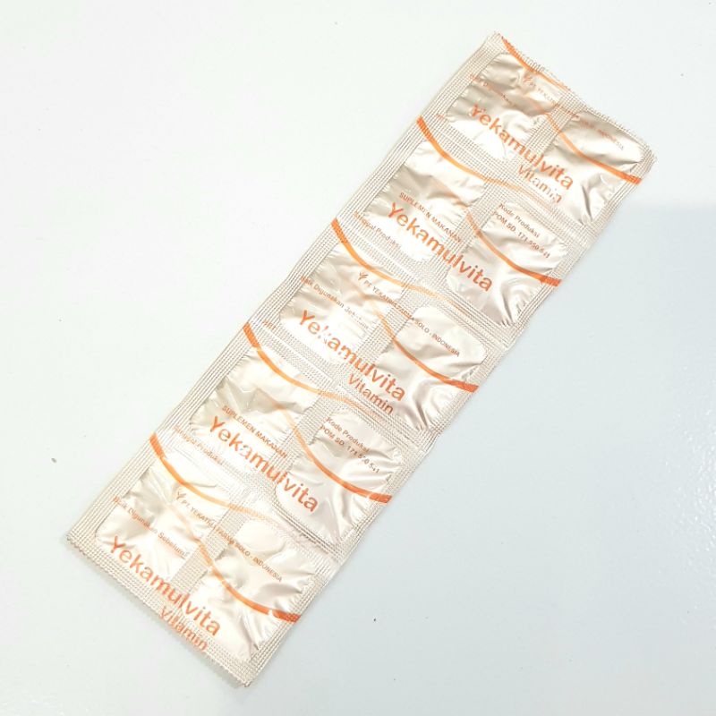 yekamulvita suplemen makanan vitamin 10's 10 tablet tab kaplet / strip