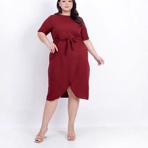 Trending BAJU DRESS WANITA JUMBO PLUS OVER SIZE LD 120cm BAJU PESTA KERJA KANTOR 031 BIGSIZE XXL XXX