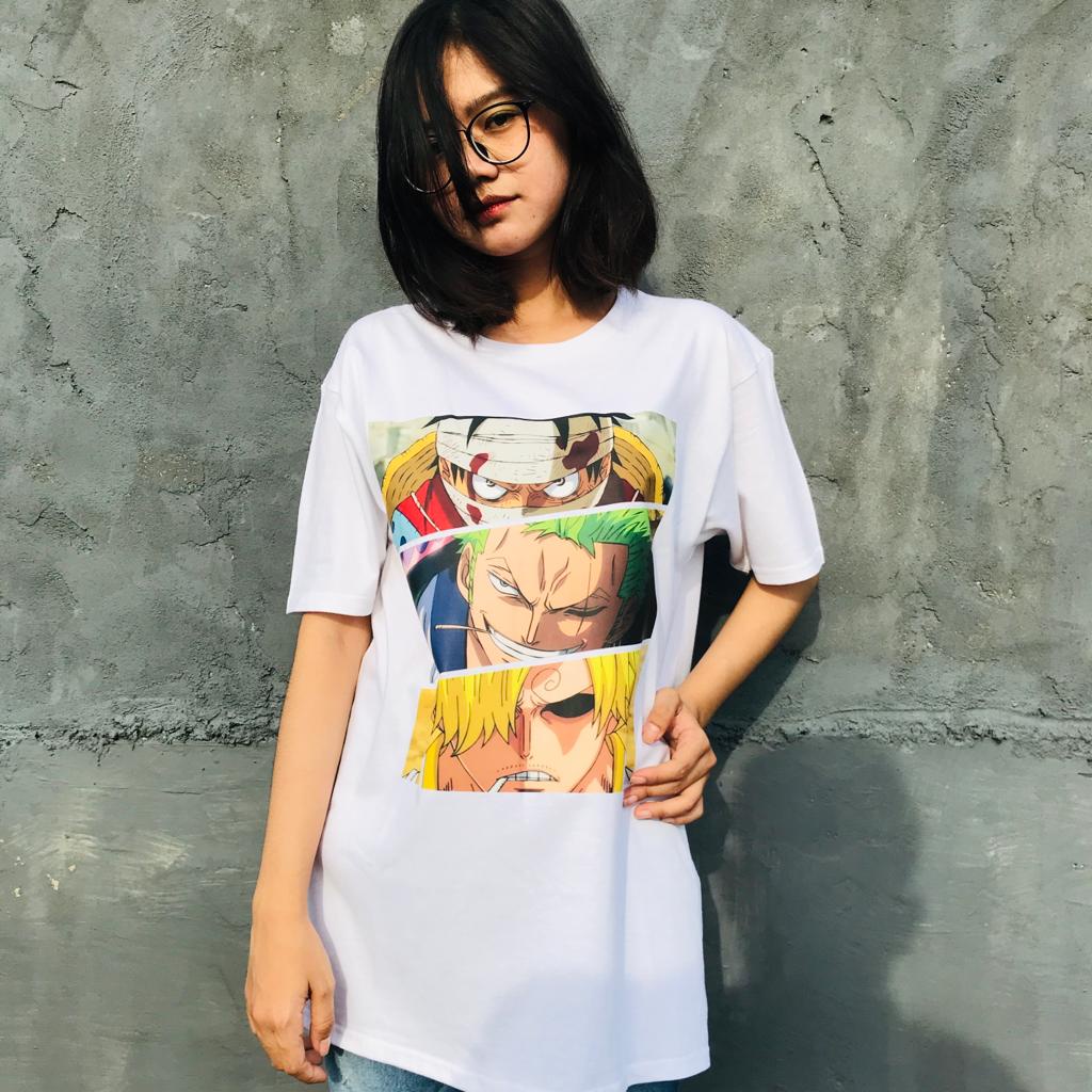 Tshirt Luffy, Zoro, Sanji Eyes Anime Manga One Piece Premium Unisex