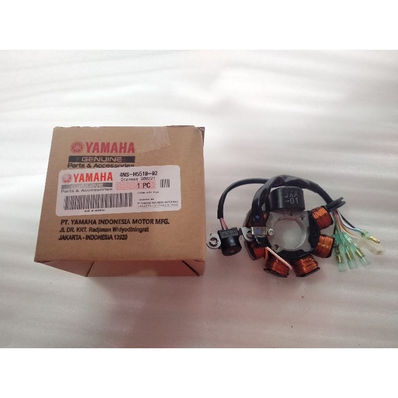 Spul/spool assy (stator assy) original Yamaha untuk motor Fizr/F1. 4ns-h5510-02