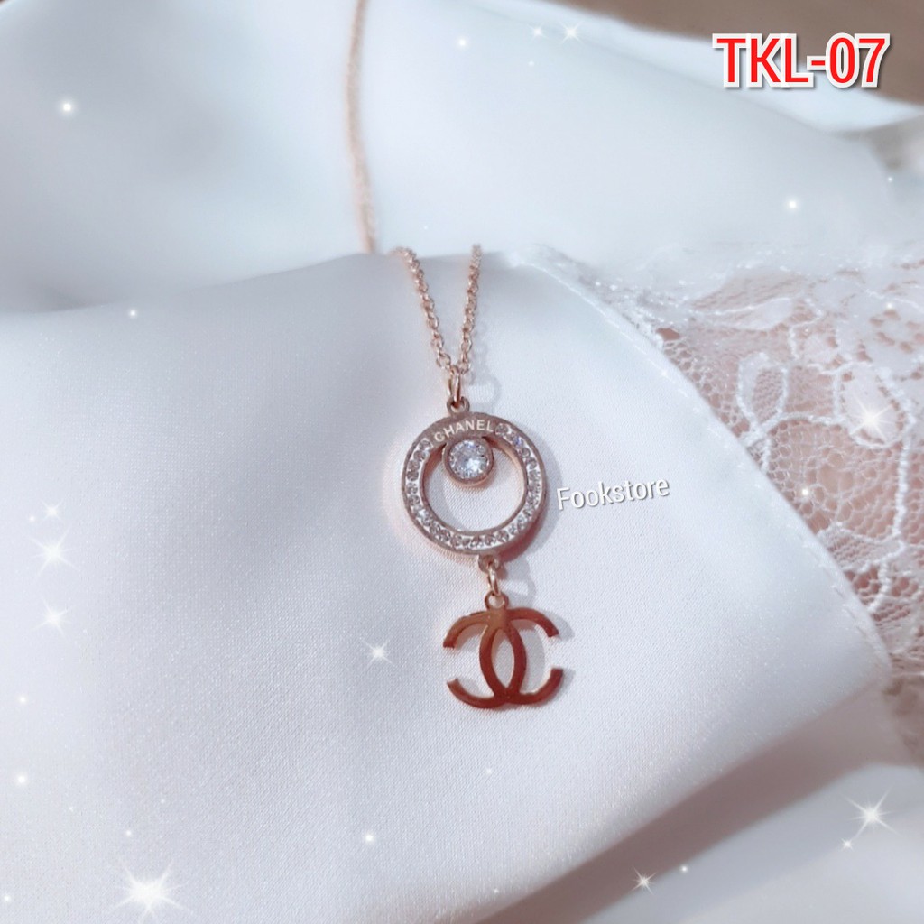 TERMURAH TITANIUM  KALUNG WANITA WARNA ROSE  KUALITAS PREMIUM