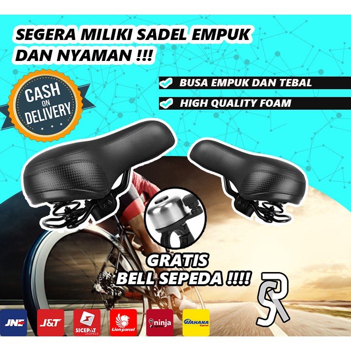 Sadel Sepeda MTB/LIPAT Empuk dan Tebal GRATISS Bell Sepeda