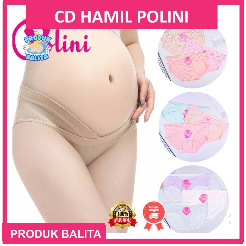 CD Bumil Celana Dalam Ibu Hamil Polini CD Hamil Termurah Ukuran XL D Undies Hamil Low Waist Maternity Panty 3908