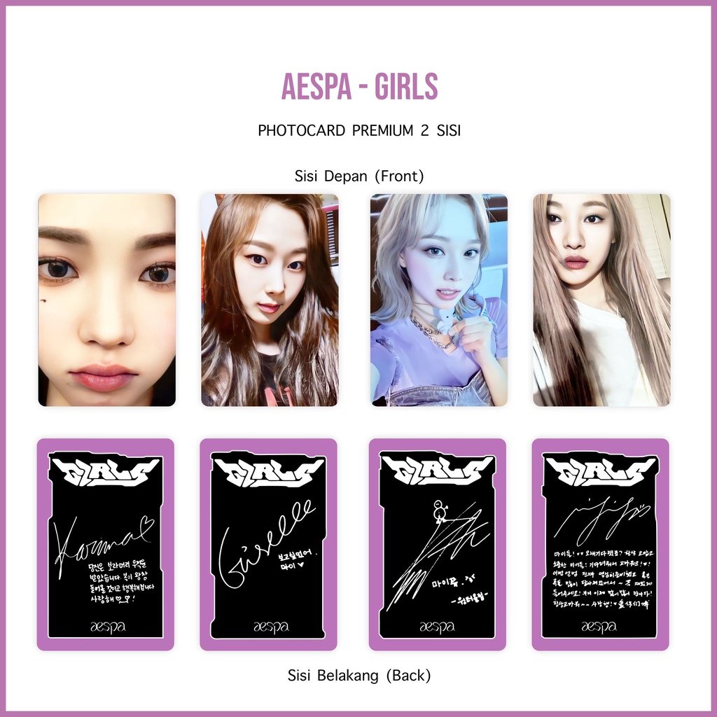 [SET] Photocard Aespa Girls