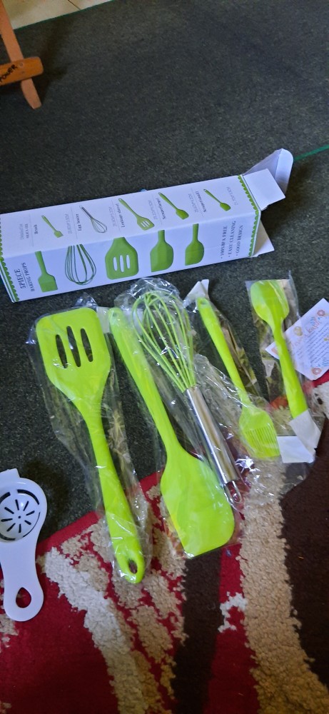 Spatula Silicone Set Sutil Silicon Set 6pcs Peralatan Masak 6in1 Kitchen Utensil Cooking Set Silikon