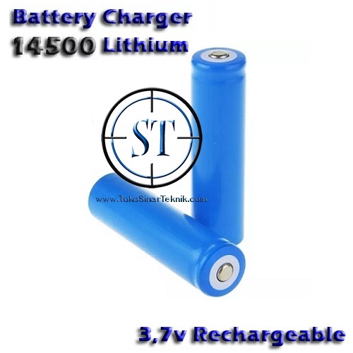 Battery Charger 14500 Rechargeable Lithium Ion ( Baterai Batere ) Senter Police Swat Laser Bisa Diisi Ulang