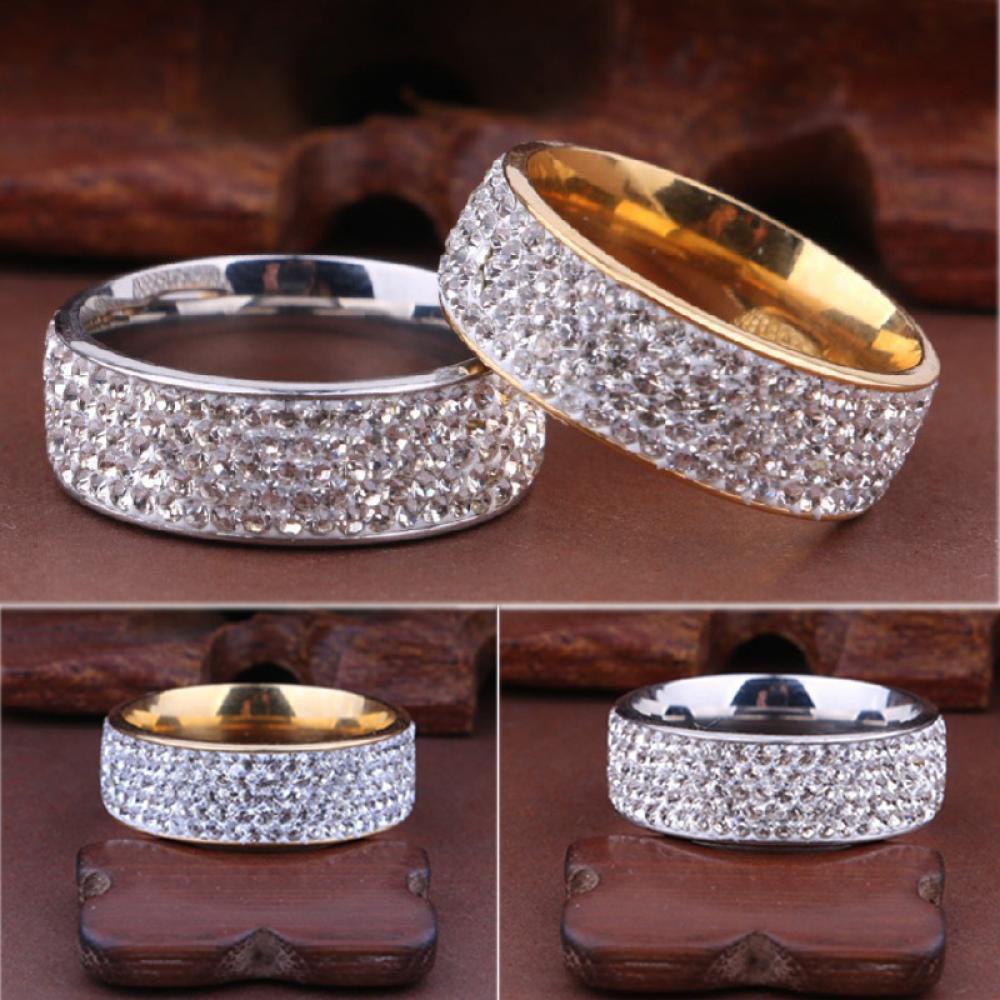 Cincin LILY Band Size8-12 Hias Perhiasan Unisex Anti Karat