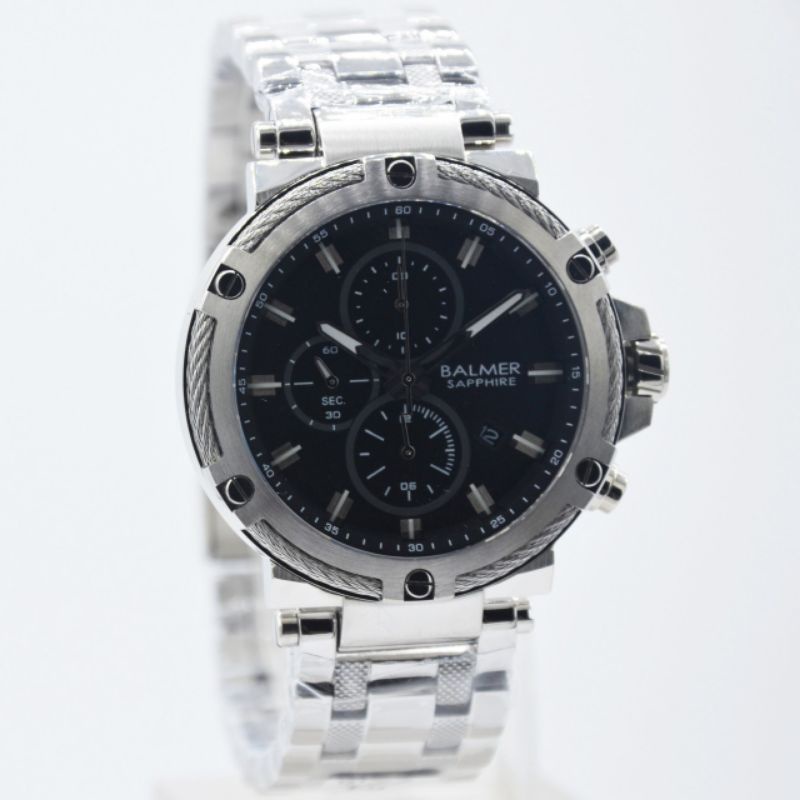 jam tangan pria balmer B.8153 kaca sapphire original garansi 2 tahun