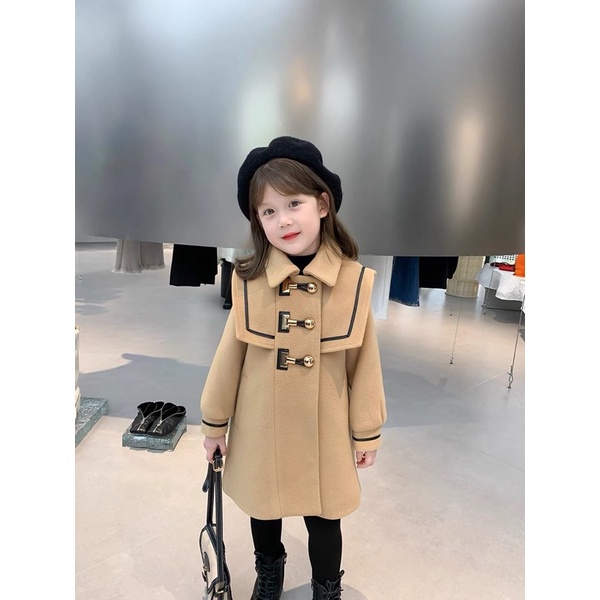 Kids wool coat import Bella japanese style import hangat mantel korea anak cewek cowok autumn winter