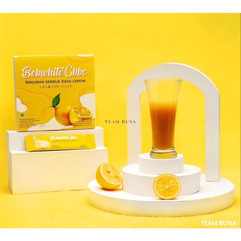 (COD) Ecer Fiber BebwhiteC BBC minuman serbuk rasa Lemon Pelangsing, Penurun Berat badan