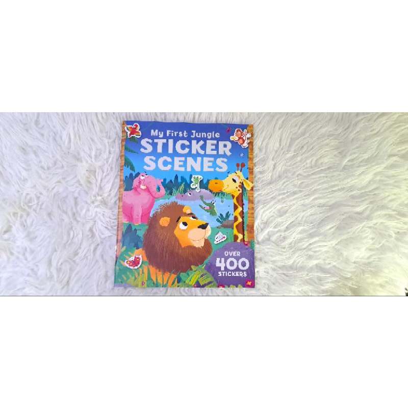 Buku Anak Import My First JUNGLE Sticker Scenes Book with over 400 stickers