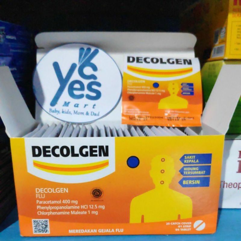 COD Obat redakan gejala flue Decolgen 1kaplet 4 Tablet sakit kepala hidung tersumbat bersin dekolgen flu