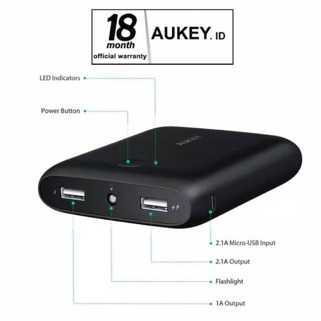 Aukey PB - N42 10000MAh Powerbank Original