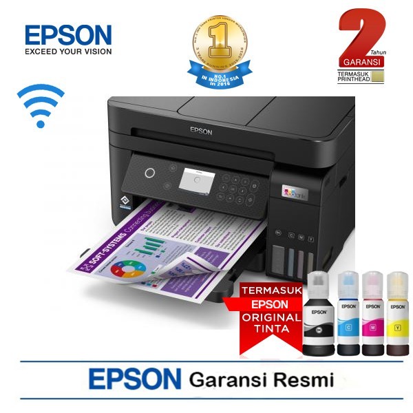 PRINTER EPSON L6270 / PRINTER EPSON L 6270 PENGGANTI L605 / L6170 WIFI DUPLEX ALL IN ONE ADF GARANSI RESMI