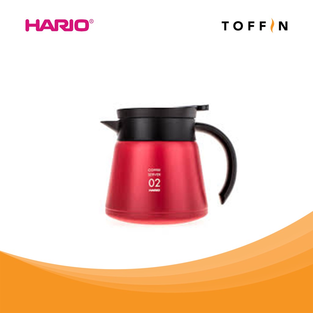 Hario V60 Insulated Stainless Steel Server 600 Red VHS-60R