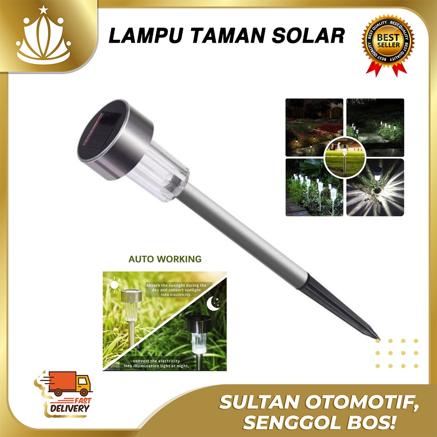 LAMPU TAMAN SOLAR Tenaga Surya Matahari Tanpa Batere LED Waterproof