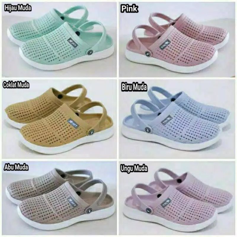 (COD)Sepatu Sandal Karet Kekinian buat Wanita Trendy Merk ATT MSW 562