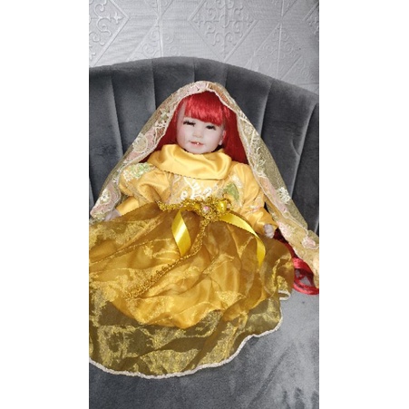 baju boneka reborn lukthep dress kuning