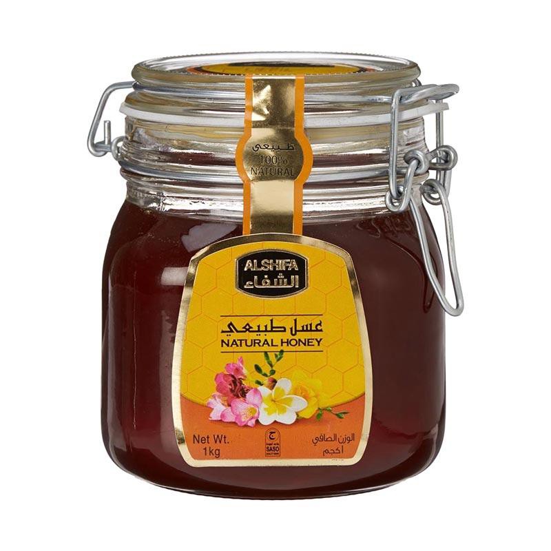 

AL SHIFA HONEY Natural Honey Glass Bottle [1kg]