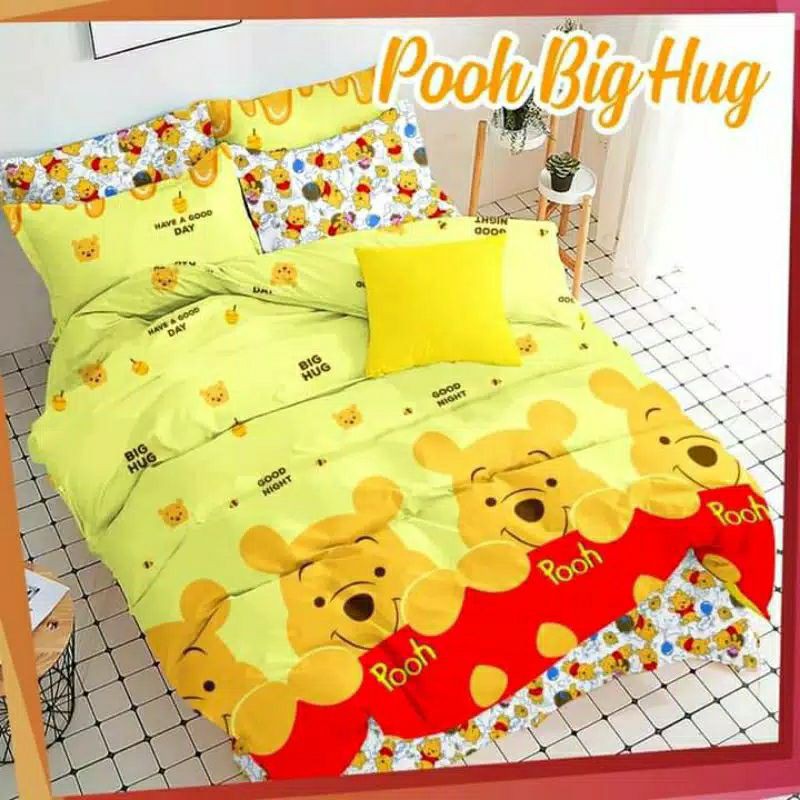 2SET✔ SPREI KATUN STAR POOH BIG HUG & KATUN STAR HELLO KITTY