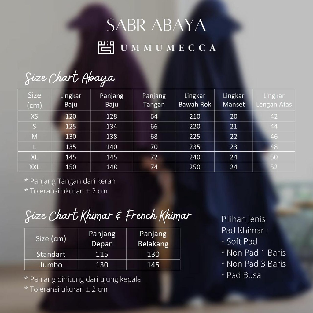 SABR SET ABAYA KHIMAR SYARI by UMMUMECCA klambieakhwat BISA COD | abaya syari bahan soft lexus by sulthan bahan ringan empuk nyaman busui wudhu friendly jilbab jumbo nonpad soft pad free cadar bandana