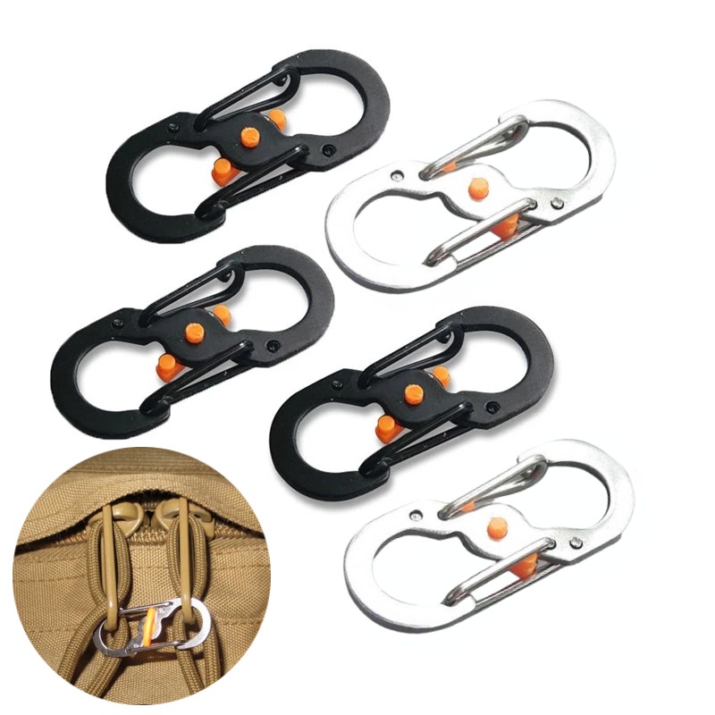 [Harga Grosir]Gantungan Kunci Carabiner Bentuk Hati Bahan Metal Anti Maling Untuk Tas Pria / Wanita/Hot Sale