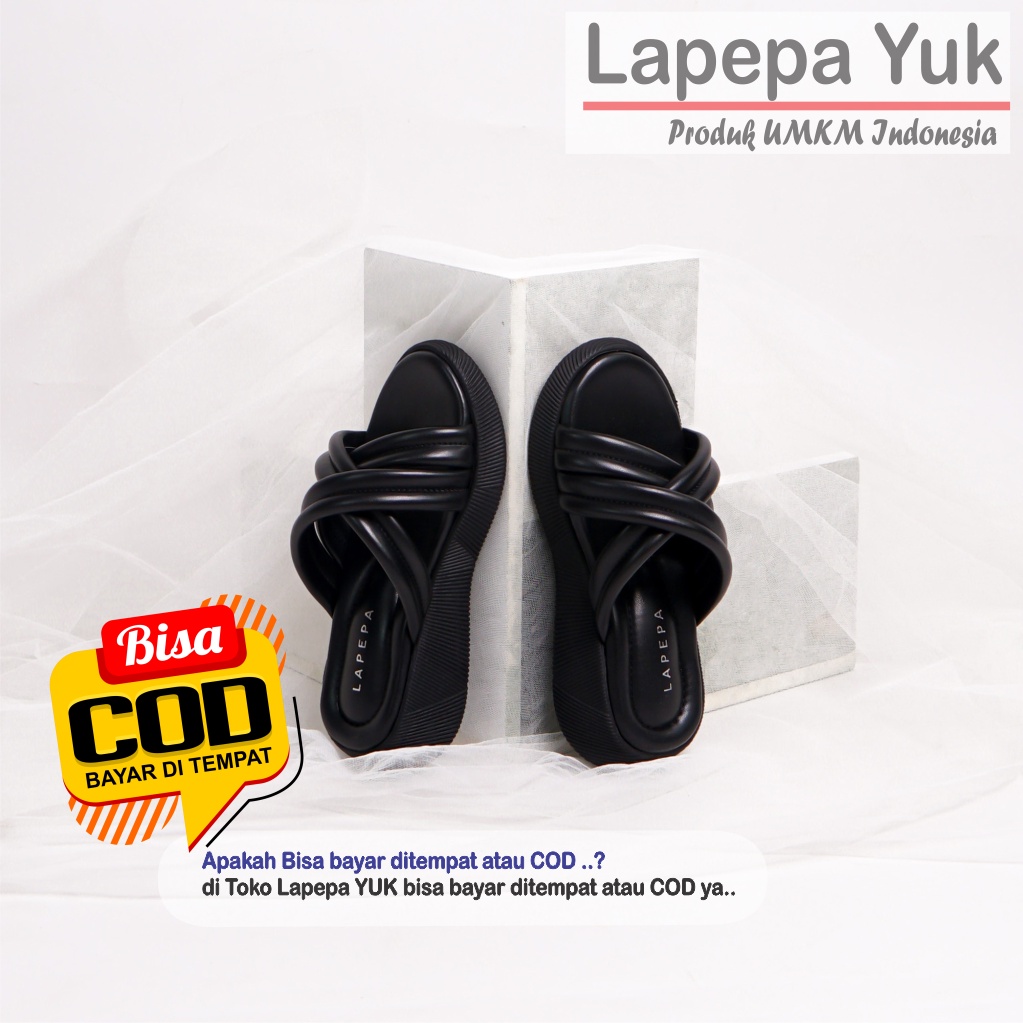 LAPEPA YUK - Sandal Platform Anak Perempuan Usia 2 sampai 10 Tahun TARA KIDS ALL COLOR Sendal Anak cewek Wedges Wanita Empuk Model Silang Warna Hitam Strap Lucu Cantik cewe Slop Usia Umur 3 4 5 6 7 8 9 thn Tahun Premium Ori Original Mall Official Store