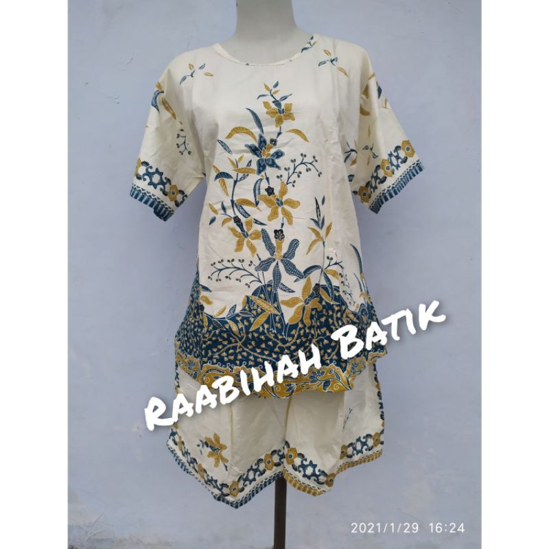 SETELAN BAJU TIDUR BATIK CELANA PENDEK WANITA FEMINIM