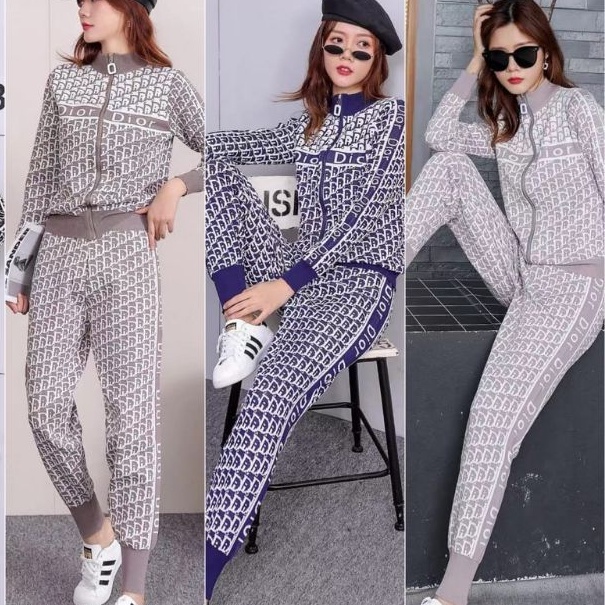 set stelan korean import / oneset korea vintage bangkok / one set impor korea / setelan rajut dior t