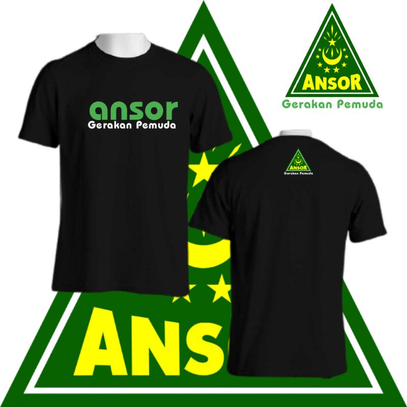 KAOS PRIA ANSOR GERAKAN PEMUDA KAOS DISTRO COTTON COMBED LENGAN PENDEK KAOS OBLONG KAOS BANSER BAGAN