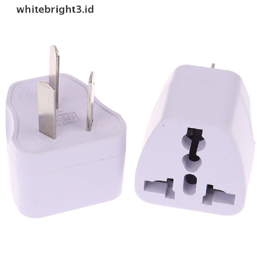 {whitebright3.id} Universal Travel Power Plug Adapter USA EU EURO Asia to AU AUSTRALIAN 3 Pin ,