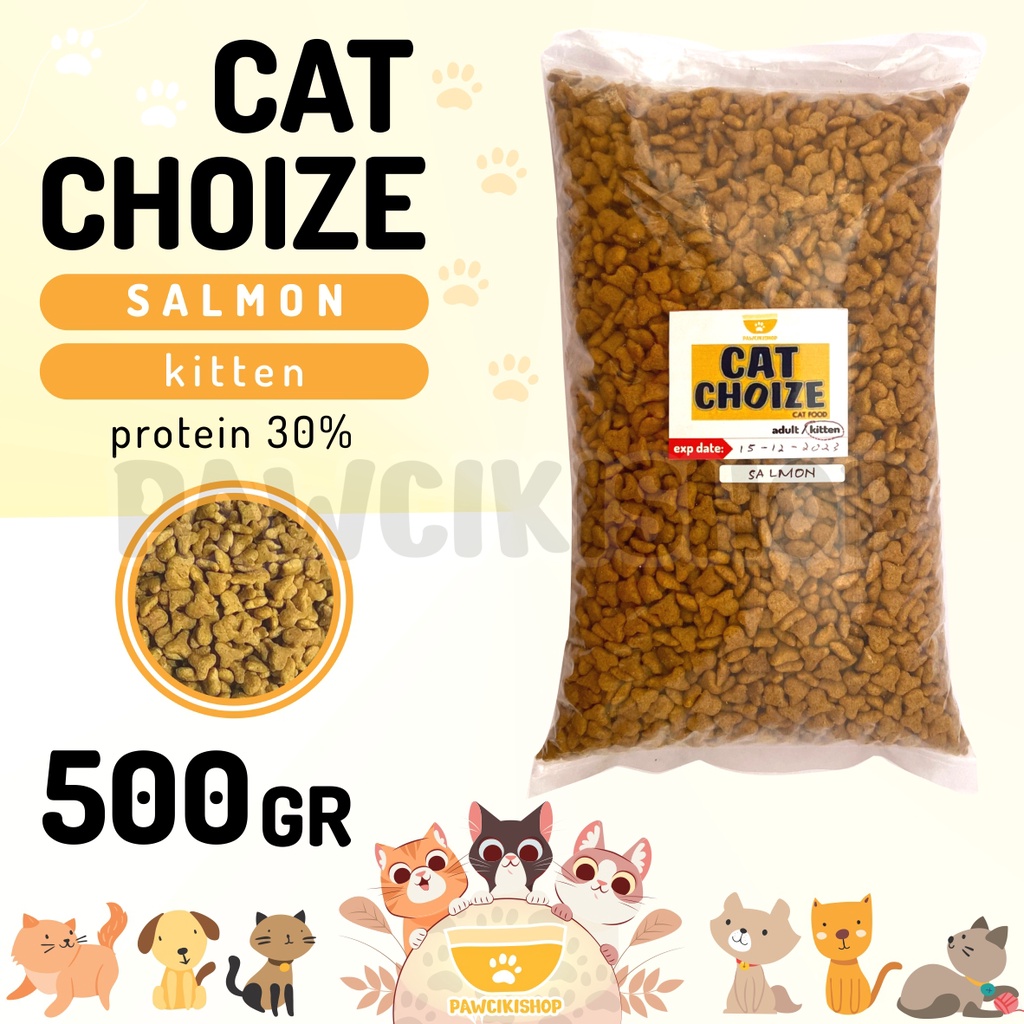 PAWCIKISHOP - CAT CHOIZE KITTEN SALMON 500GR / cat choize / cat choize kitten / makanan kucing / mak